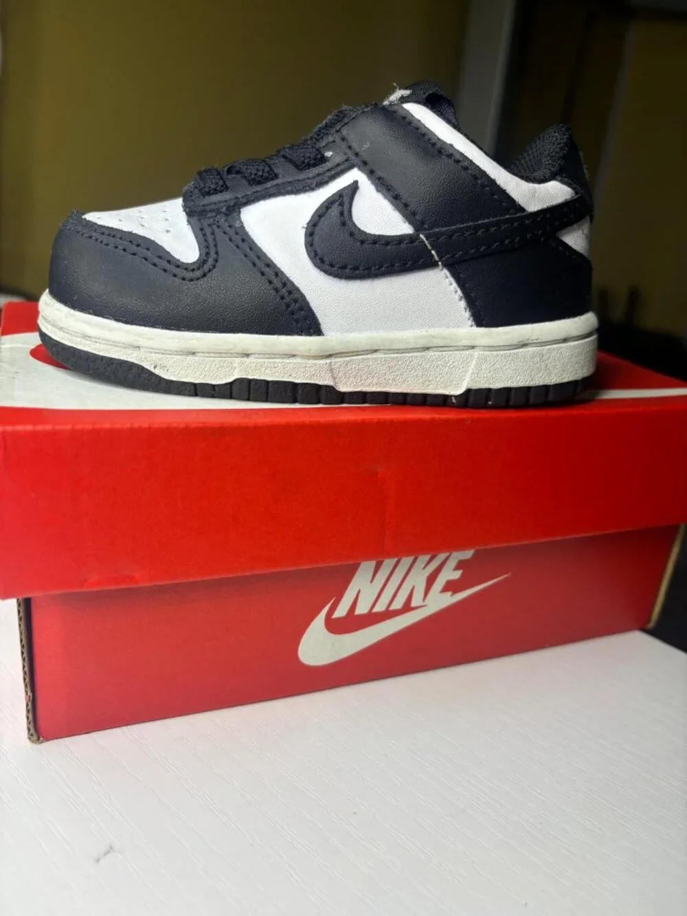 Toddler Size 5C - Nike Dunk Low Black White Leather